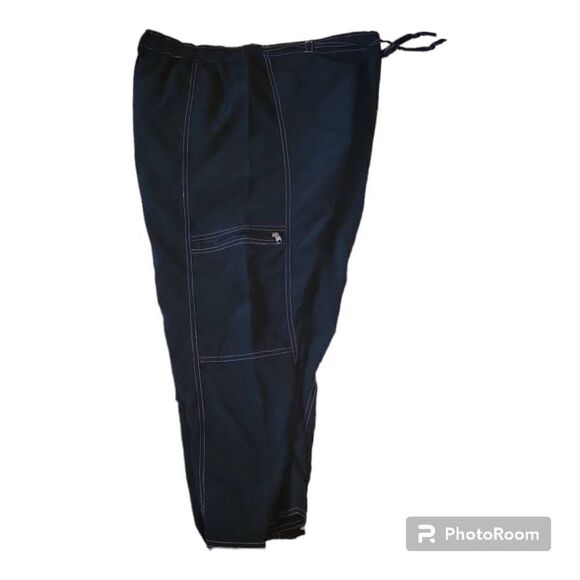 Women's Athletic Works Large (12/14) Black Cargo Wide Leg Elastic Waist Pants - Picture 2 of 6